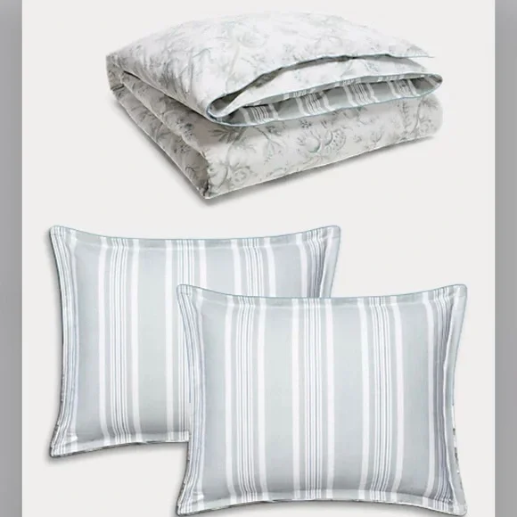 NWOT Lauren Ralph Lauren Julianne Duvet Set King, Sage